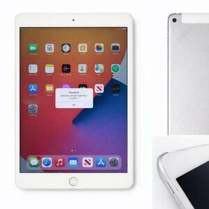 Apple iPad Air 2 64GB Unlocked WiFi + Cellular Silver Good Condition, #24а